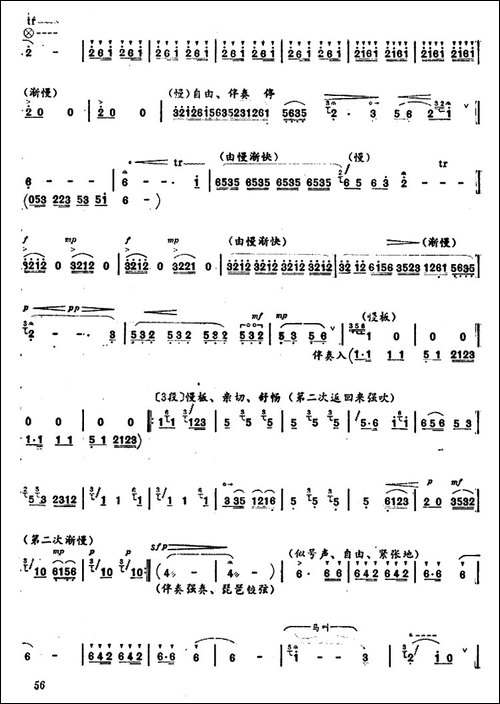 藏族女民兵-笛箫简谱|笛箫谱