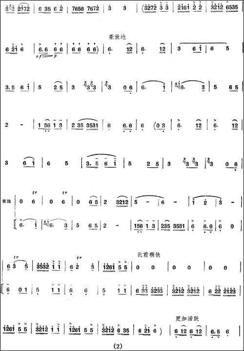 毛主席的光辉-涂青华编曲版-笛箫间谱|笛箫谱