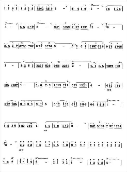 春江花月夜-箫独奏曲-笛箫简谱|笛箫谱