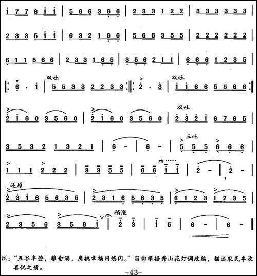 笛箫四级考级曲目:乐曲-1——7-笛箫简谱|笛箫谱 - 图9 笛箫四级考级曲目:乐曲-1——7-笛箫简谱|笛箫谱