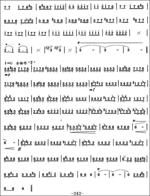 笛箫十级考级曲目：美丽的塔什库尔干-笛箫简谱|笛箫谱