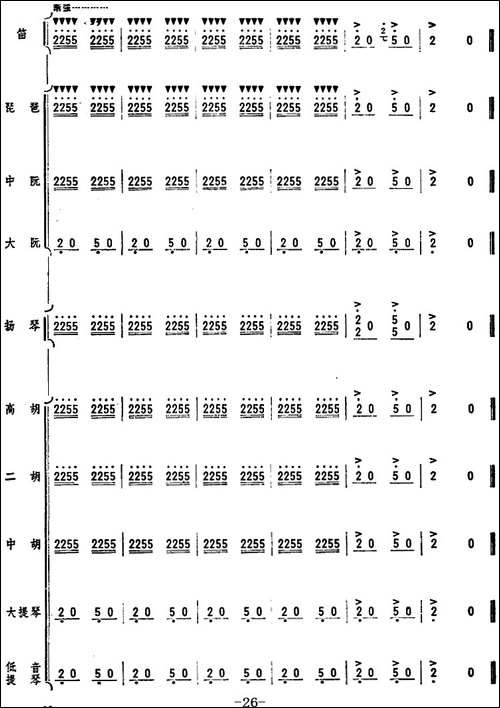 人民的邮递员-笛子独奏+乐队伴奏曲总谱-笛箫简谱|笛箫谱
