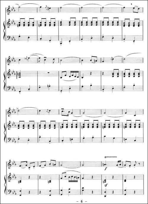 向往-曲笛+钢琴-笛箫间谱|笛箫谱