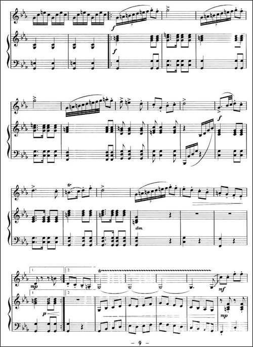 向往-曲笛+钢琴-笛箫间谱|笛箫谱