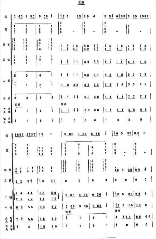 牧笛-笛子独奏+民乐队伴奏总谱-笛箫间谱|笛箫谱