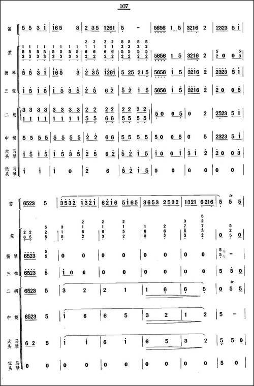 牧笛-笛子独奏+民乐队伴奏总谱-笛箫间谱|笛箫谱