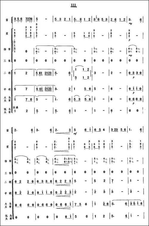 牧笛-笛子独奏+民乐队伴奏总谱-笛箫间谱|笛箫谱