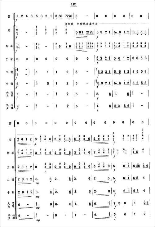 牧笛-笛子独奏+民乐队伴奏总谱-笛箫间谱|笛箫谱