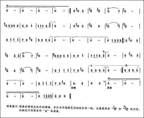 红红的日子-笛箫间谱|笛箫谱