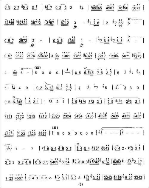 D大调长笛协奏曲-笛箫间谱|笛箫谱 - 图2 D大调长笛协奏曲-笛箫间谱|笛箫谱