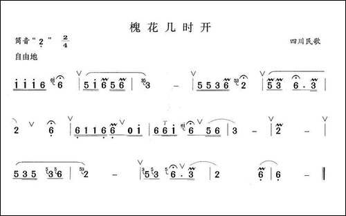 槐花几时开-笛箫间谱|笛箫谱