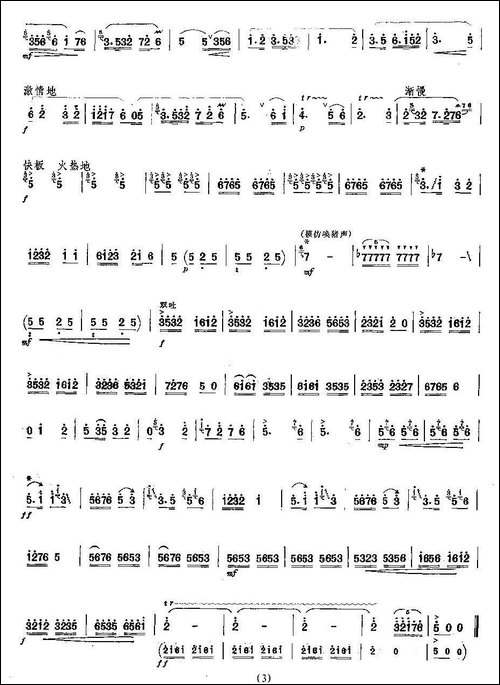 我爱养猪这一行-笛箫间谱|笛箫谱