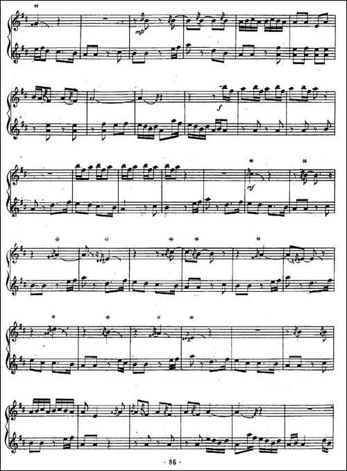 百鸟音-笛子+笙、五线谱-笛箫间谱|笛箫谱