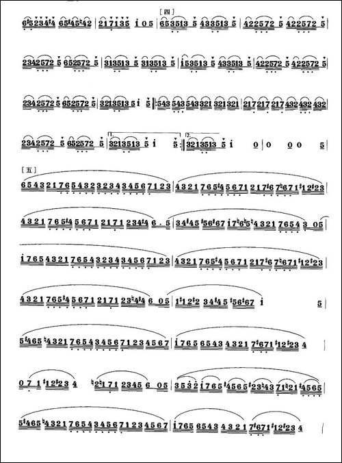 威尼斯狂欢节-笛箫间谱|笛箫谱