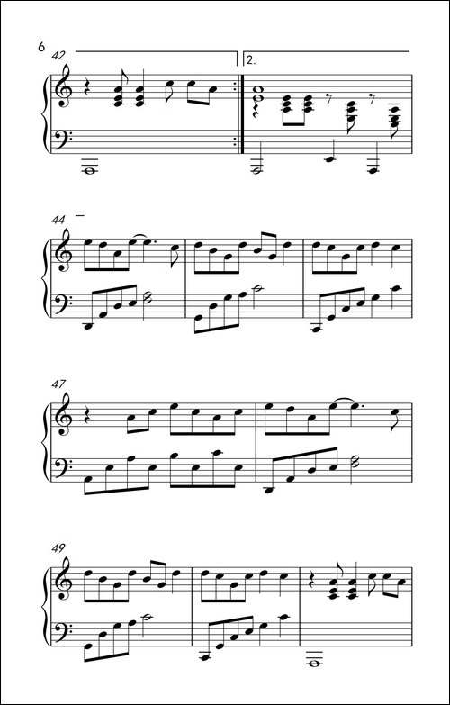 日不落-《弹吧音教》制谱版-钢琴谱 - 图6 日不落-《弹吧音教》制谱版-钢琴谱