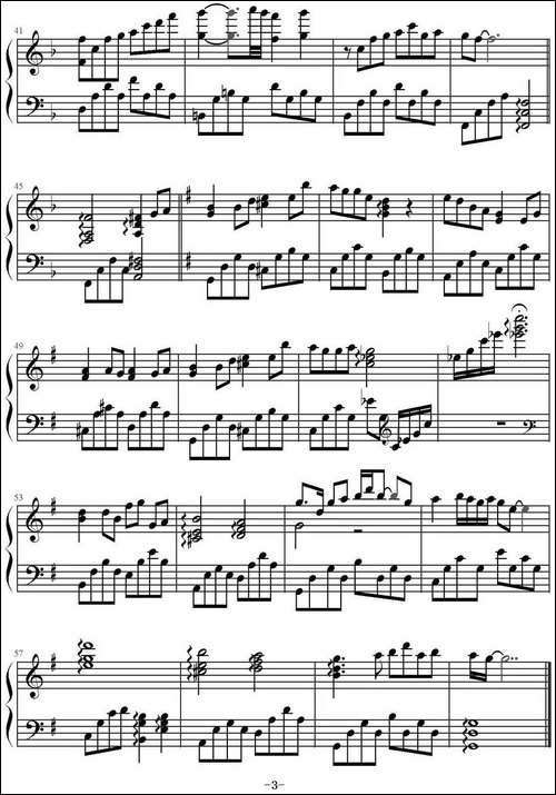 菊花台-足球小将制谱版-钢琴谱