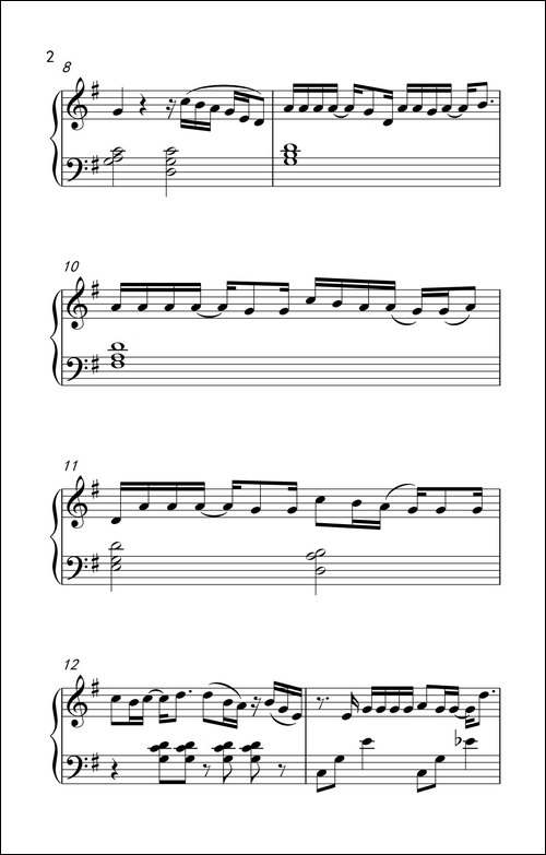 心跳-钢琴谱 - 图2 心跳-钢琴谱