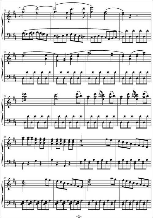 《费加罗的婚礼》序曲-钢琴谱