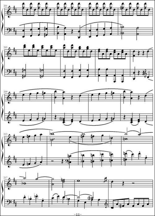 《费加罗的婚礼》序曲-钢琴谱