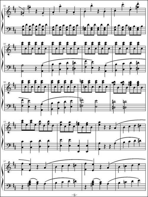 《费加罗的婚礼》序曲-钢琴谱