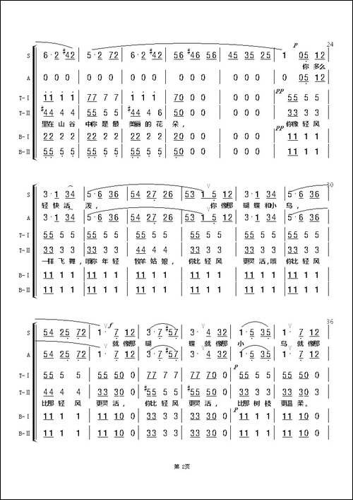 瑞士人的合唱-混声合唱