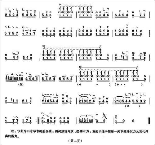 大八板-【上海筝会】考级六级曲目-简谱|古筝古琴谱