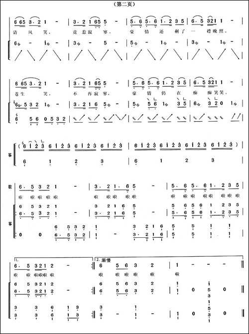 沧海一声笑-简谱|古筝古琴谱 - 图4 沧海一声笑-简谱|古筝古琴谱