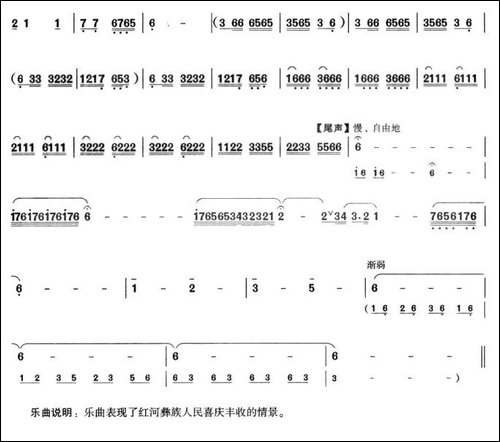 湖上春光-加键巴乌谱-葫芦丝谱