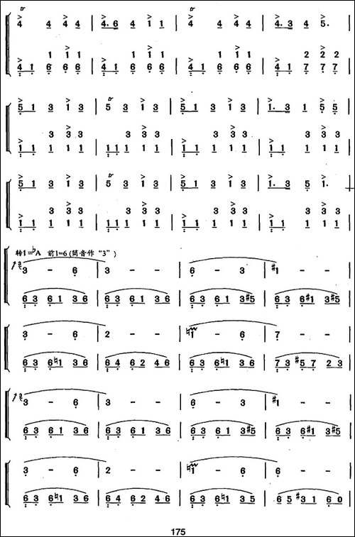 葫芦丝、巴乌十级考级曲目：彝族欢歌-葫芦丝谱