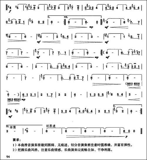 莫斯科郊外的晚上-刘凤山改编版-葫芦丝谱