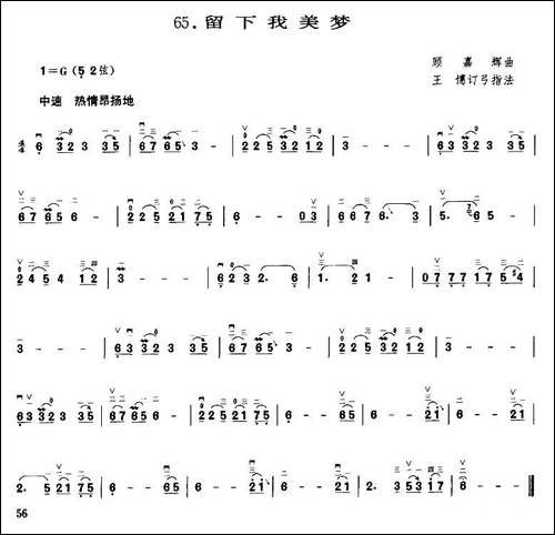 留下我美梦-胡琴