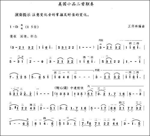 美国小品二首联奏-胡琴