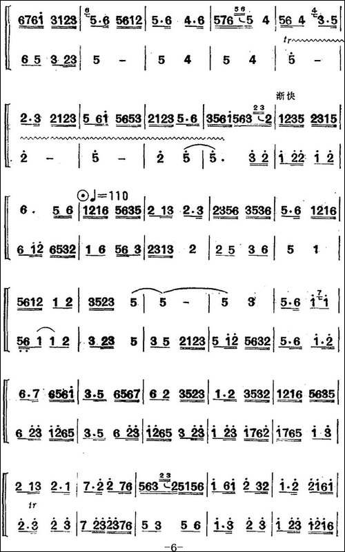 江南丝竹乐曲：中花三六-二胡+笛-胡琴