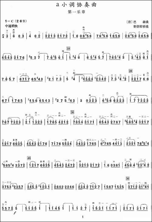 a小调协奏曲第一乐章-胡琴