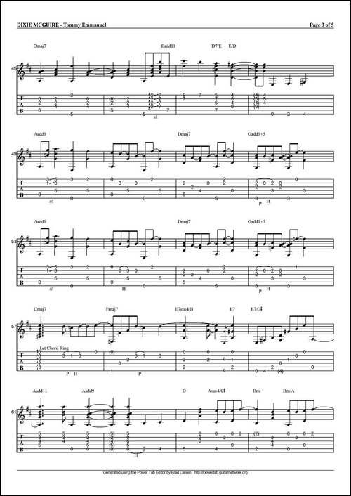 tommy-emmanuel：dixie-mcguire-指弹吉他-吉他谱