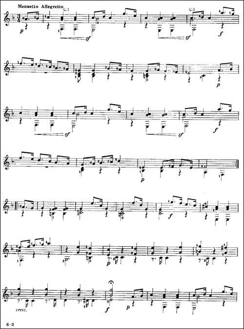 小奏鸣曲-古典吉他独奏-吉他谱
