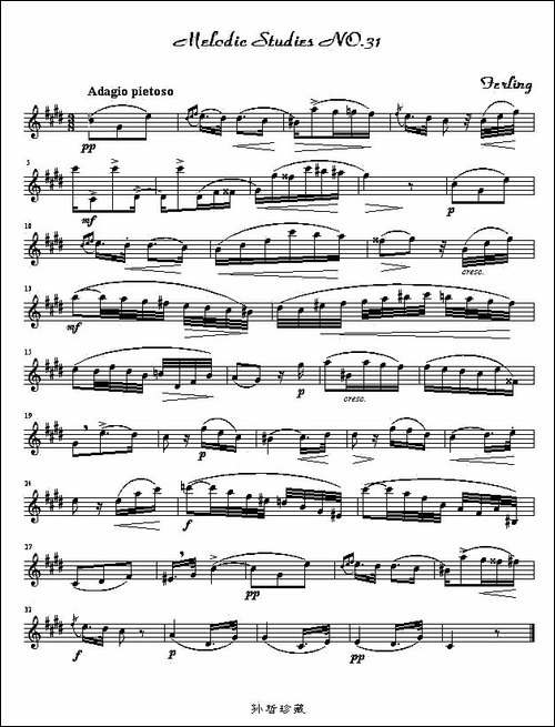 四十八首旋律练习曲之三十一-吉他谱