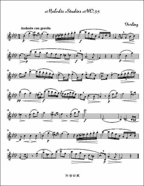 四十八首旋律练习曲之三十五-吉他谱