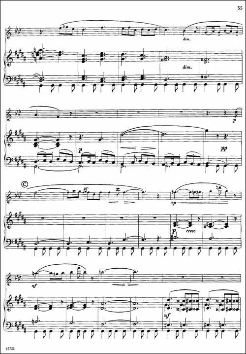 15首古典萨克斯独奏曲：12、The-Old-Castle-中音萨克斯+钢琴伴奏-吉他谱