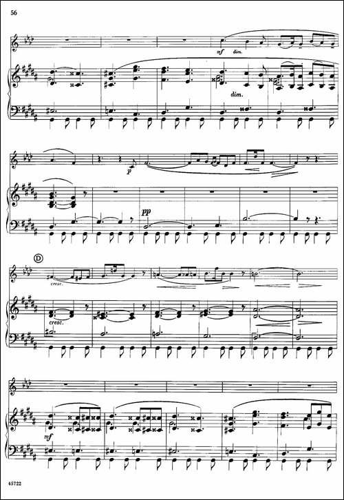 15首古典萨克斯独奏曲：12、The-Old-Castle-中音萨克斯+钢琴伴奏-吉他谱