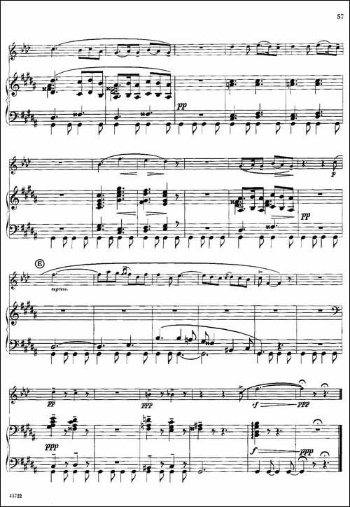 15首古典萨克斯独奏曲：12、The-Old-Castle-中音萨克斯+钢琴伴奏-吉他谱