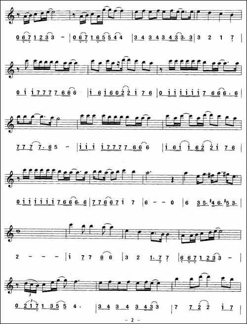 无心细语-线简谱对照版-吉他谱